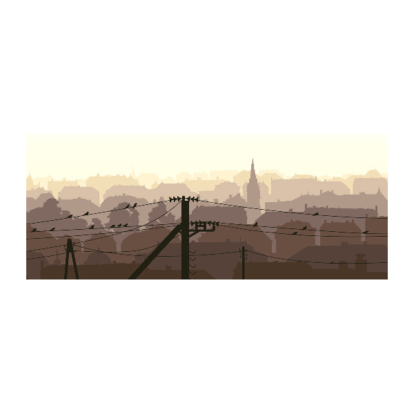 Quadro in vetro acrilico Linea urbana