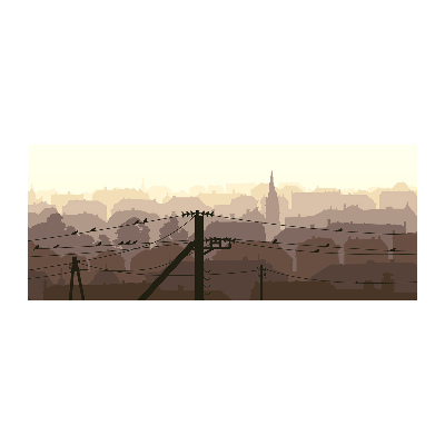 Quadro in vetro acrilico Linea urbana