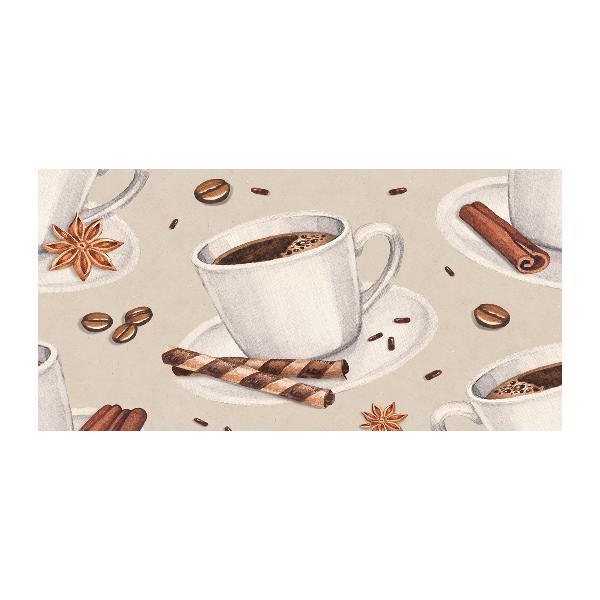 Quadro in vetro acrilico Una tazza di caffè