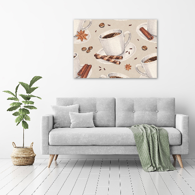 Quadro in vetro acrilico Una tazza di caffè