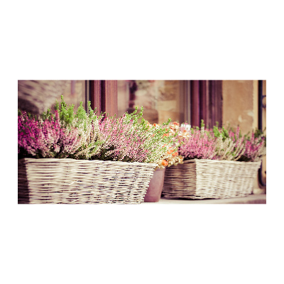 Quadro su vetro acrilico Lavanda in vaso