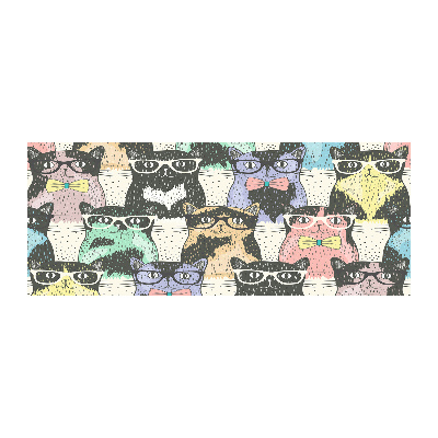 Quadro su vetro acrilico Gatti con gli occhiali