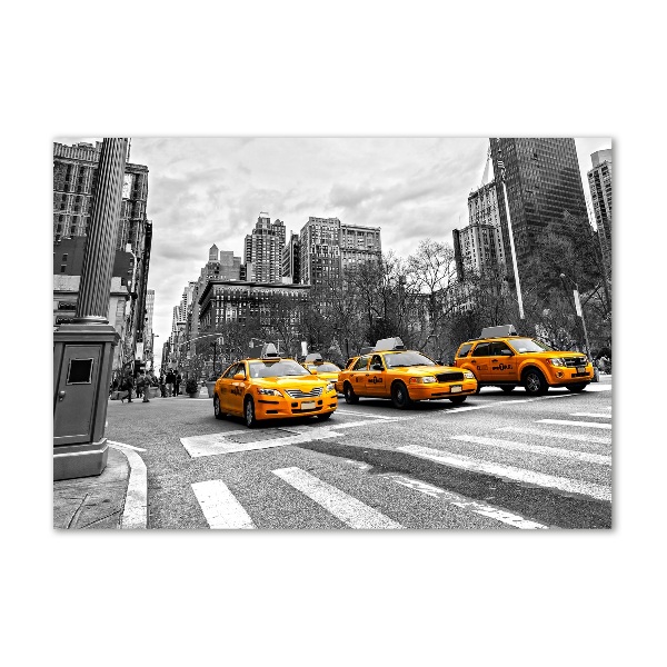Quadro su vetro acrilico Taxi di New York