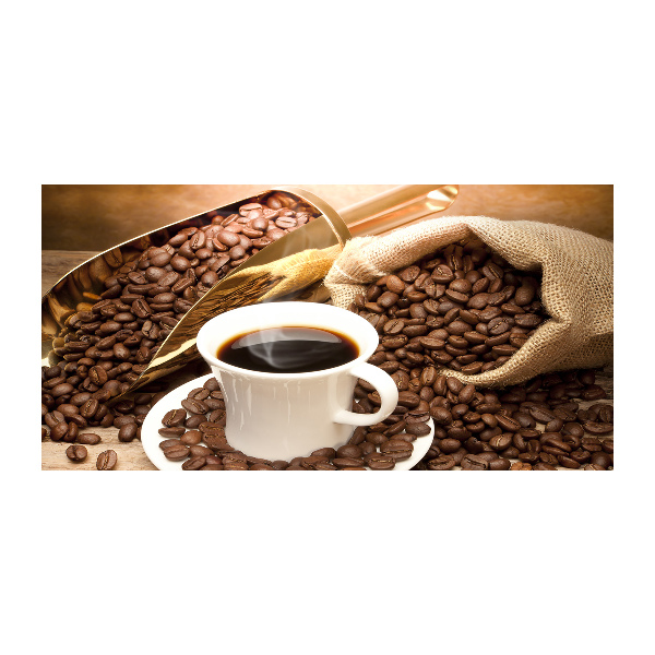 Quadro vetro acrilico Una tazza di caffè