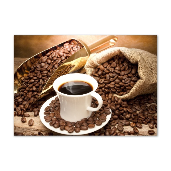 Quadro vetro acrilico Una tazza di caffè
