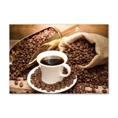 Quadro vetro acrilico Una tazza di caffè