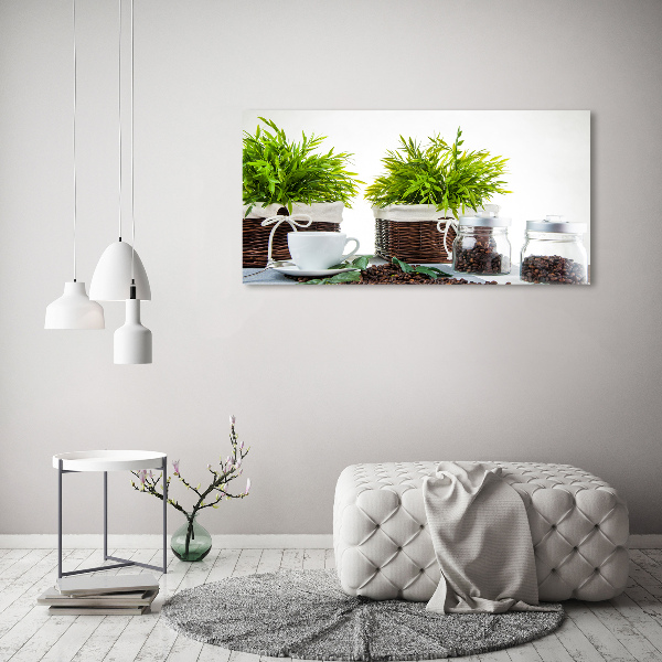 Quadro su vetro acrilico Tema della caffetteria