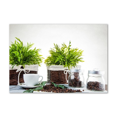 Quadro su vetro acrilico Tema della caffetteria