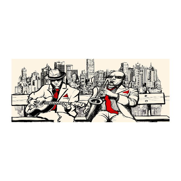 Quadro vetro acrilico New York Jazz