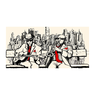 Quadro vetro acrilico New York Jazz