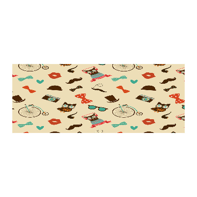 Quadro in vetro acrilico Gufi hipster