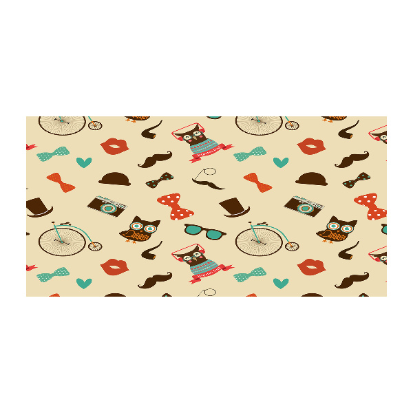 Quadro in vetro acrilico Gufi hipster