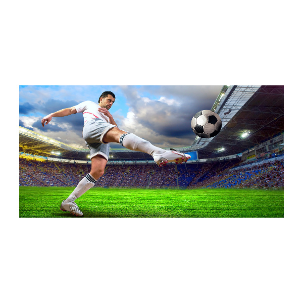 Quadro vetro acrilico Un calciatore allo stadio