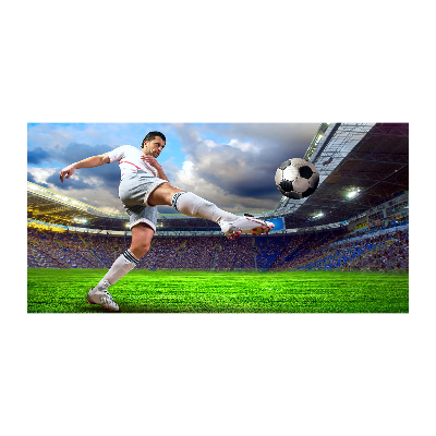 Quadro vetro acrilico Un calciatore allo stadio