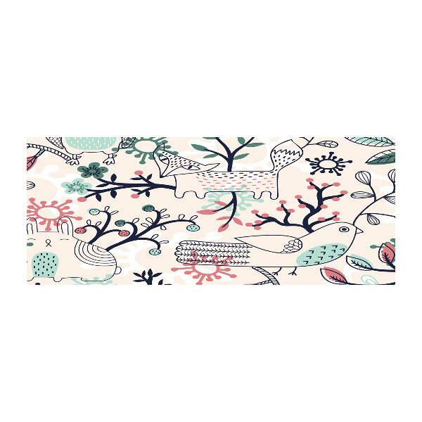 Quadro in vetro acrilico Animali e fiori