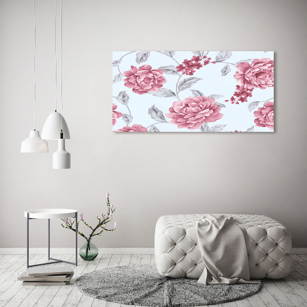 Quadro su vetro acrilico Peonie
