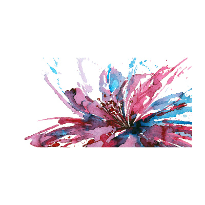 Quadro vetro acrilico Fiore astratto