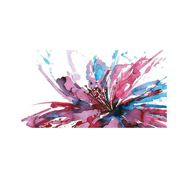 Quadro vetro acrilico Fiore astratto