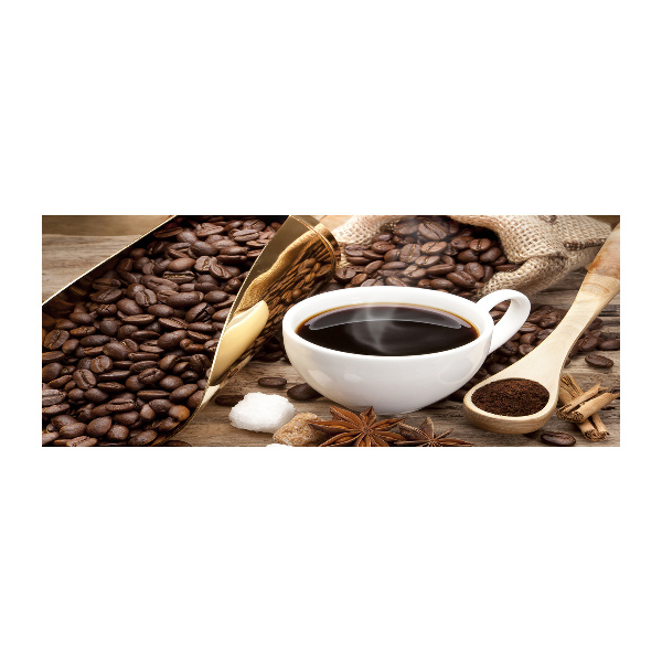 Quadro in vetro acrilico Una tazza di caffè