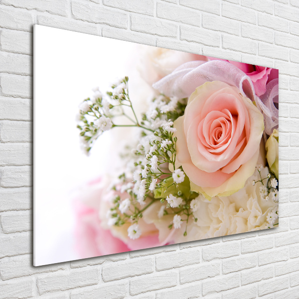Quadro in vetro acrilico Un mazzo di fiori