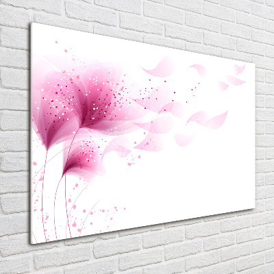 Quadro vetro acrilico Fiore rosa