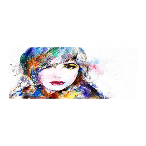 Quadro su vetro acrilico Volto di donna