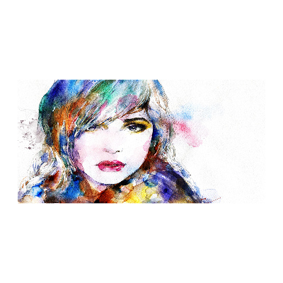 Quadro su vetro acrilico Volto di donna