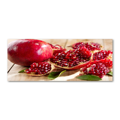 Quadro su vetro acrilico Melograno con foglie