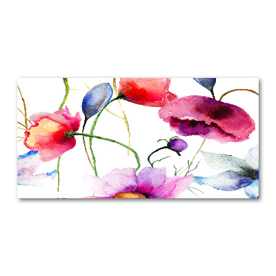 Quadro in vetro acrilico Papaveri