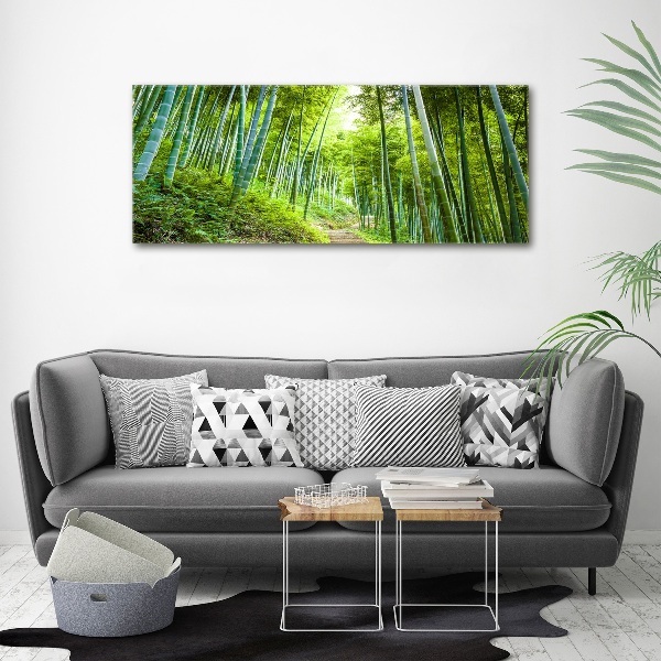 Quadro su vetro acrilico Foresta di bambù