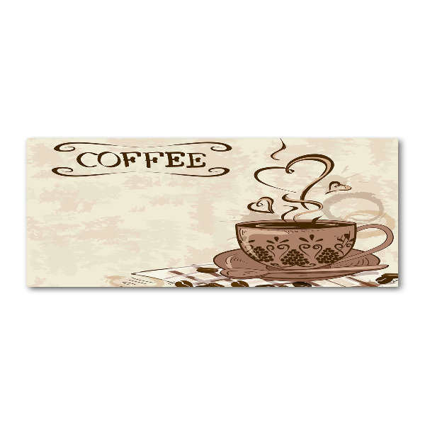 Quadro su vetro acrilico Caffè aromatico