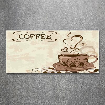 Quadro su vetro acrilico Caffè aromatico