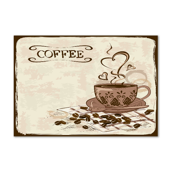 Quadro su vetro acrilico Caffè aromatico