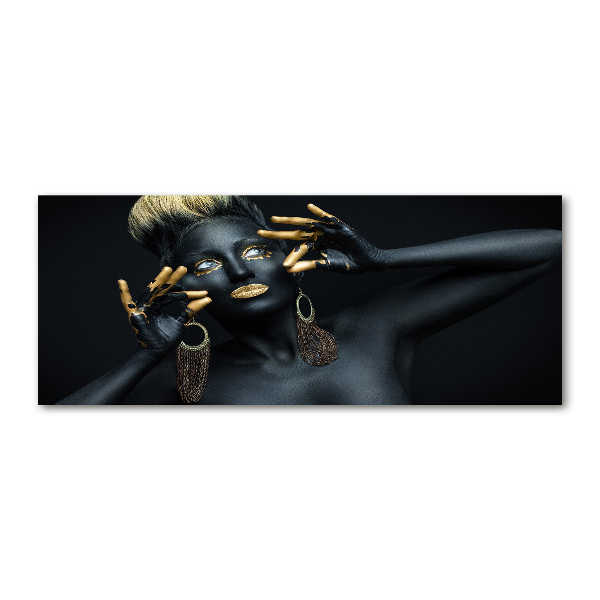 Quadro vetro acrilico Donna in nero