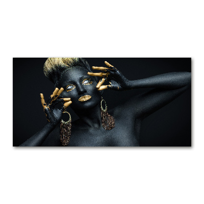 Quadro vetro acrilico Donna in nero