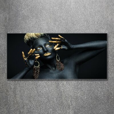 Quadro vetro acrilico Donna in nero