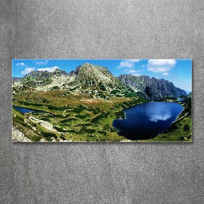 Quadro vetro acrilico Una valle tra le montagne