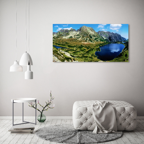 Quadro vetro acrilico Una valle tra le montagne