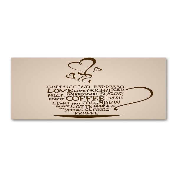 Quadro in vetro acrilico Una tazza di caffè