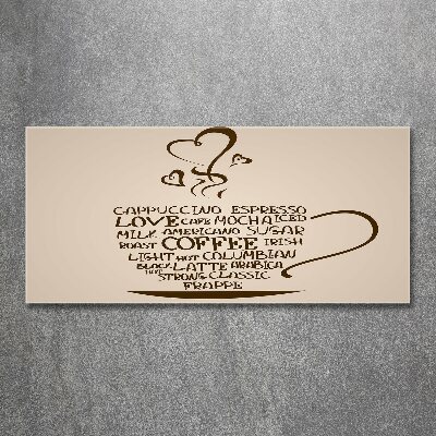 Quadro in vetro acrilico Una tazza di caffè