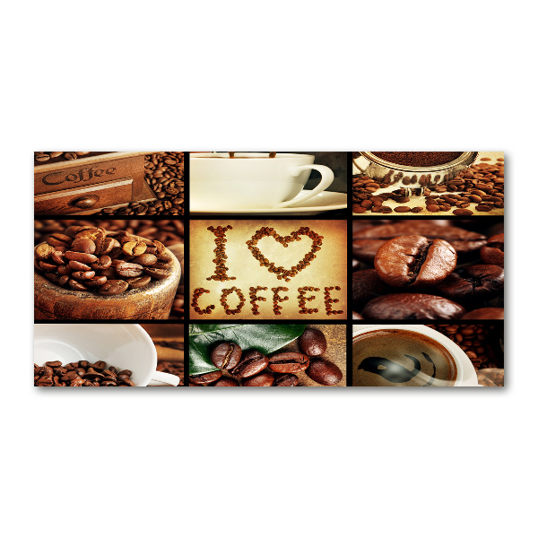 Quadro vetro acrilico Collage di caffè
