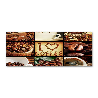 Quadro vetro acrilico Collage di caffè