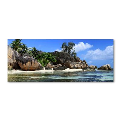Quadro su vetro acrilico Panorama delle Seychelles