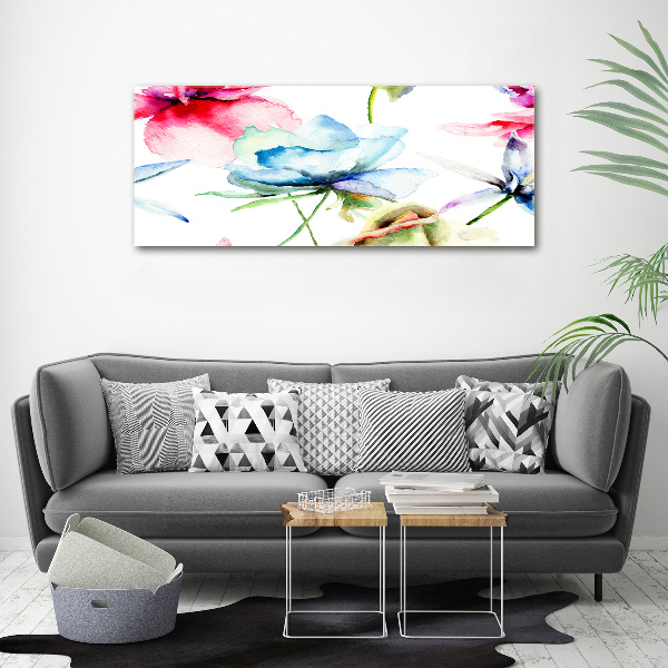 Quadro vetro acrilico Papaveri