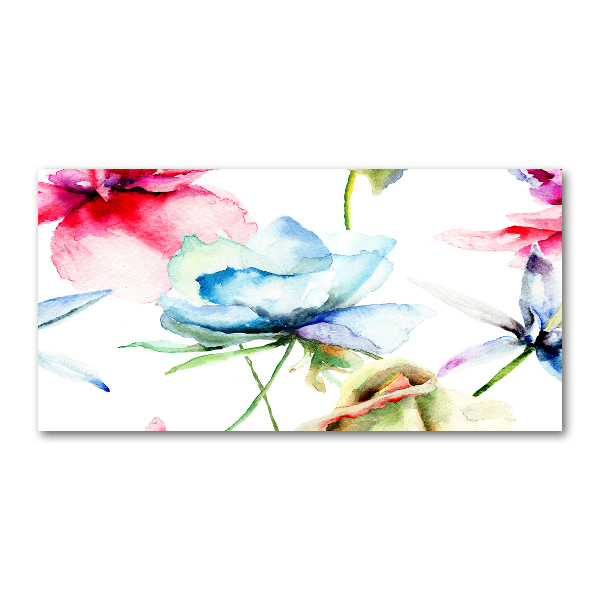 Quadro vetro acrilico Papaveri