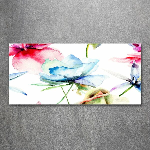 Quadro vetro acrilico Papaveri