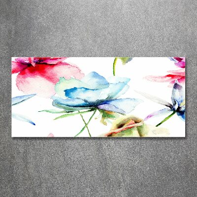 Quadro vetro acrilico Papaveri