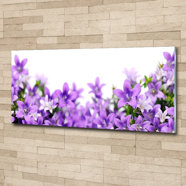 Quadro vetro acrilico Campanelle viola