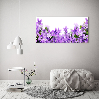 Quadro vetro acrilico Campanelle viola