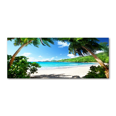 Quadro vetro acrilico Spiaggia delle Seychelles
